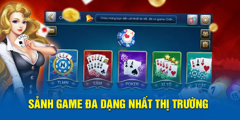 Sảnh game đa dạng nhất thị trường